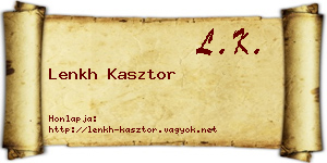 Lenkh Kasztor névjegykártya
